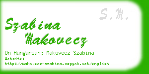 szabina makovecz business card